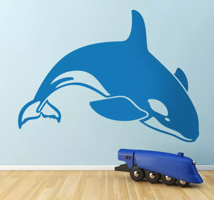 Orca balina duvar sticker - TenStickers