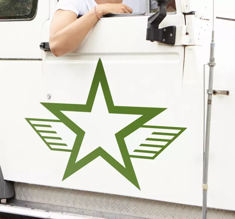 Ordu yıldızı araba sticker - TenStickers