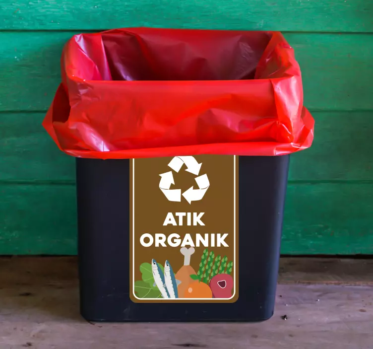 Organik çöp vinil işareti - TenStickers