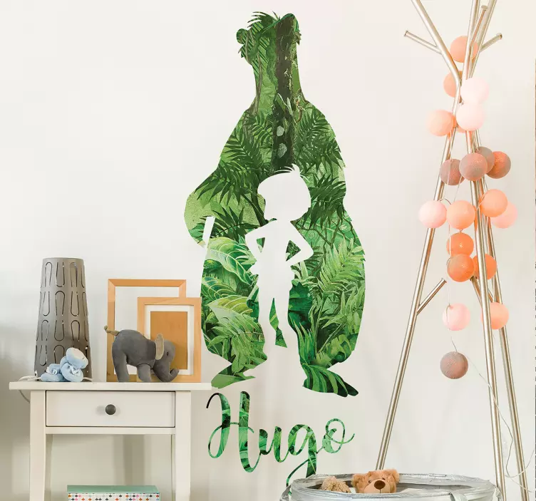 Orman çocuk ve ayı masal çıkartması - TenStickers