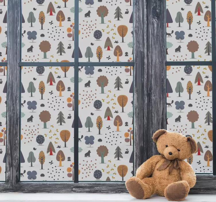 Hayvanlarla dolu orman çıkartması - TenStickers