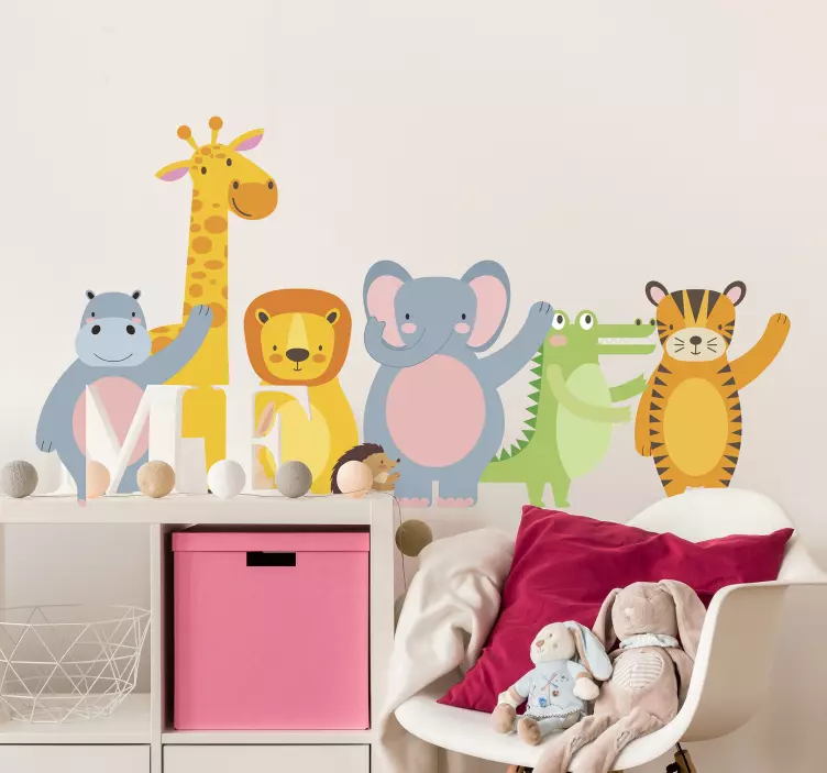 Orman yavruları illüstrasyon etiket - TenStickers