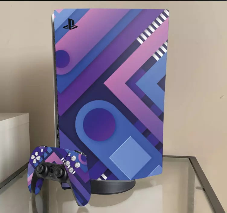 örtüşen formlar arka plan ps5 çıkartması - TenStickers