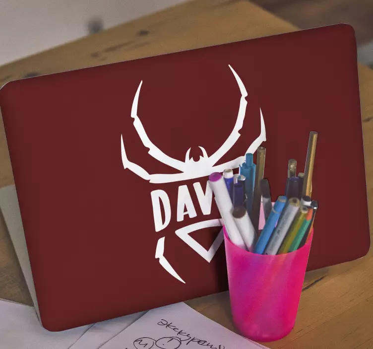 örümcek amblemi logo laptop kaplamaları - TenStickers