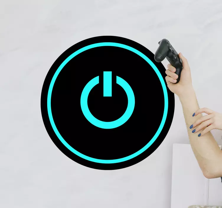 Oyun güç düğmesi video oyun etiketi - TenStickers