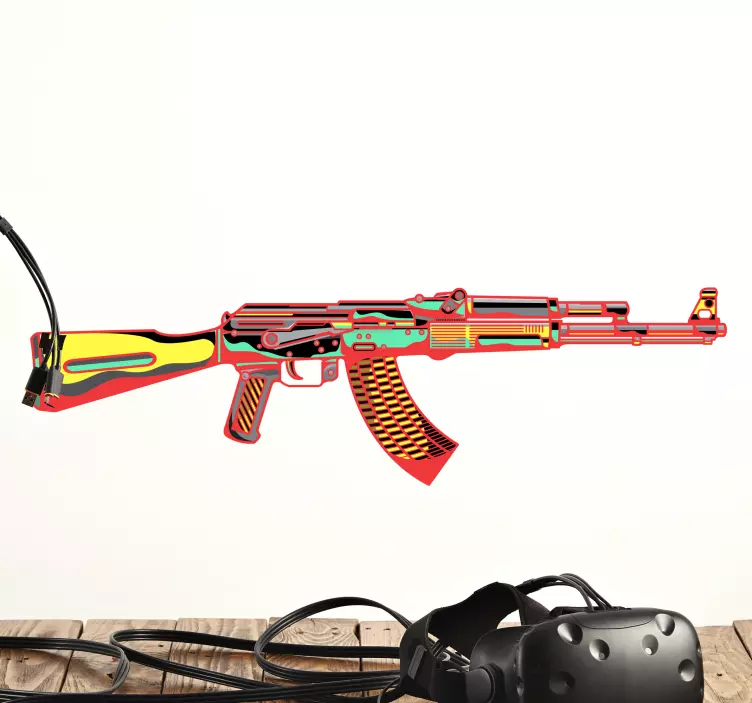 Oyun konsolu silah video oyunu çıkartması - TenStickers