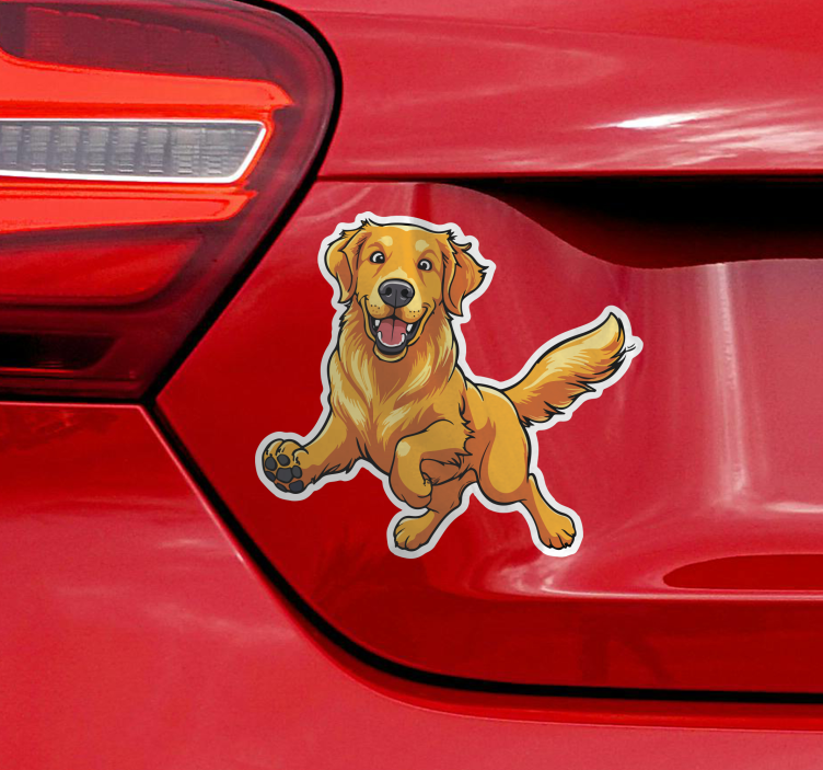 Oyuncu golden retriever hayvan çıkartması - TenStickers
