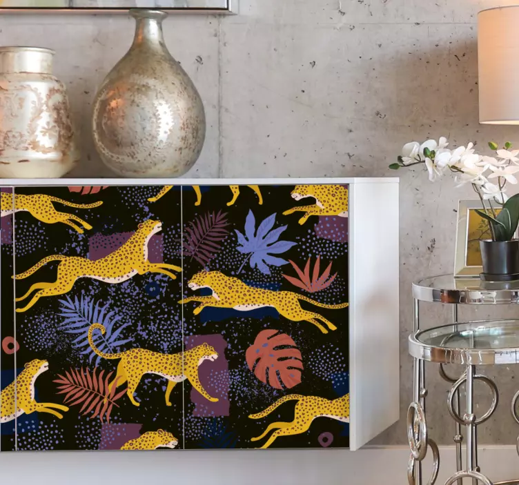 Zıplayan leoparlar hayvan çıkartması - TenStickers