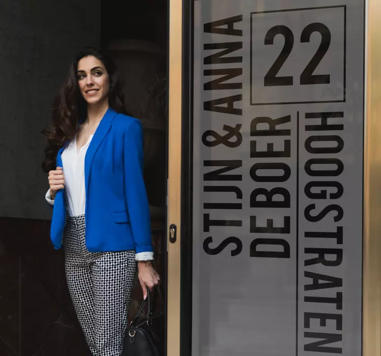 özel ev numarası nl pencere sticker - TenStickers