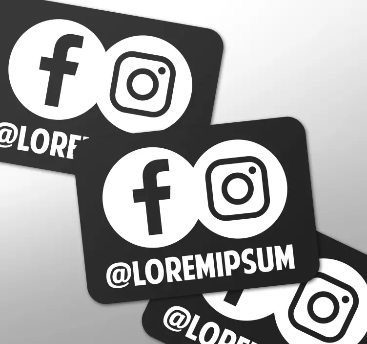 özel facebook ve instagram çıkartması paketi - TenStickers