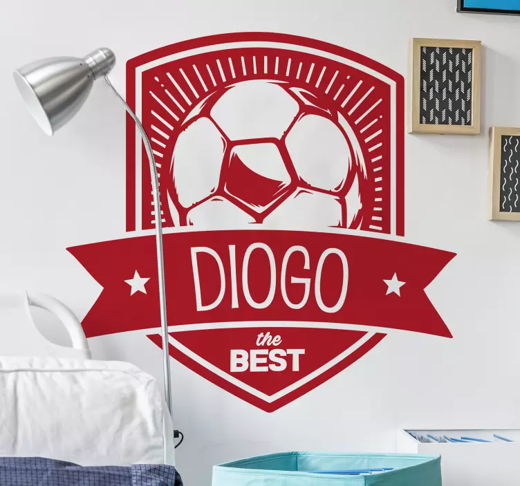 özel futbol kalkan duvar sticker - TenStickers