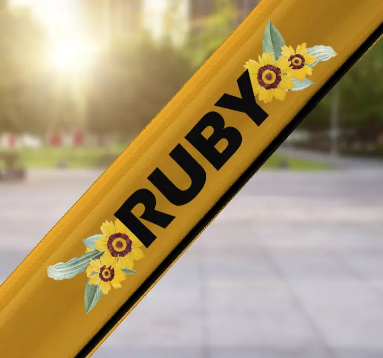 özelleştirilebilir ayçiçeği bisiklet sticker - TenStickers