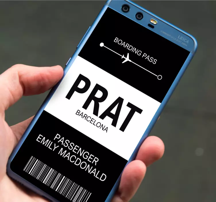 özelleştirilebilir havaalanı uçak bilet çıkartma - TenStickers