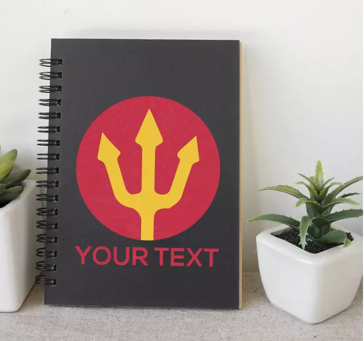 özelleştirilebilir kırmızı şeytan trident duvar sticker - TenStickers