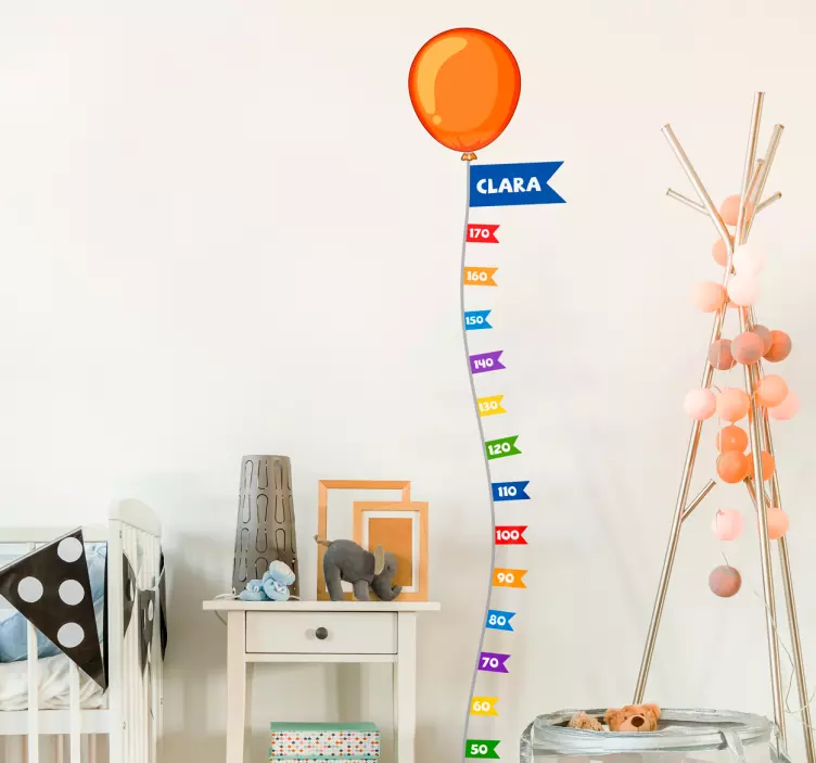 özelleştirilebilir küre metre yükseklik grafik çıkartması - TenStickers