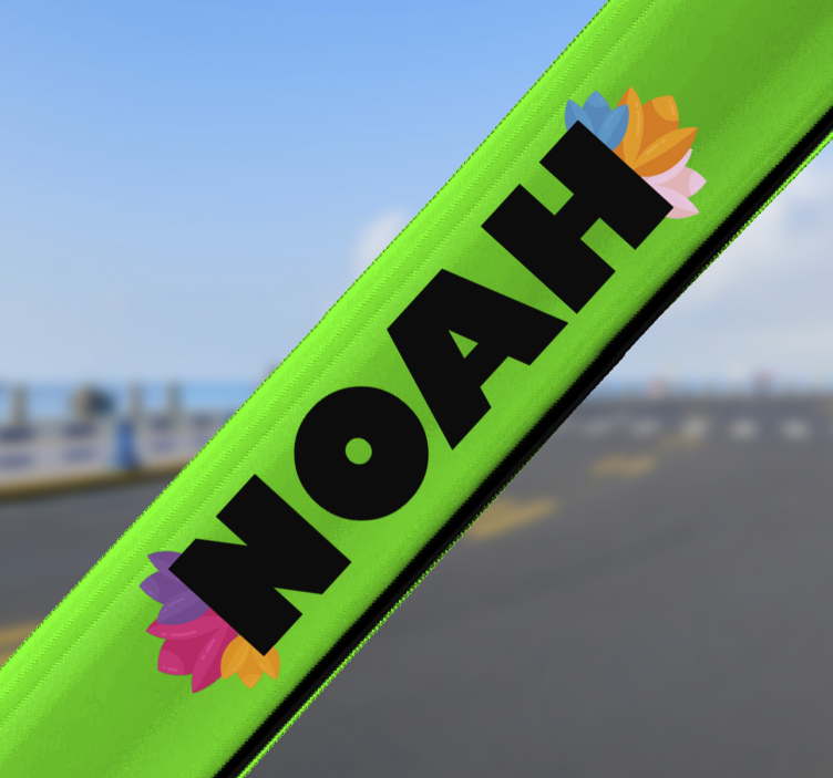 özelleştirilebilir laleler bisiklet çiçek senedi - TenStickers