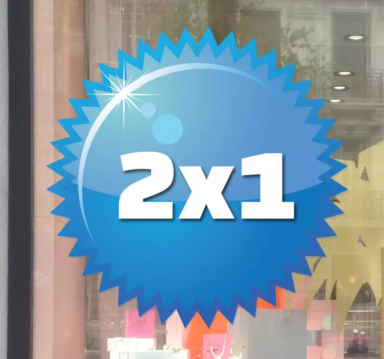 özelleştirilebilir mavi başak promosyon pencere sticker - TenStickers