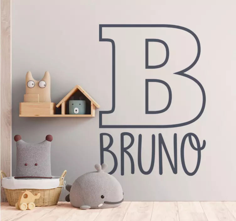 özetlenen isim kişiselleştirilmiş etiket - TenStickers