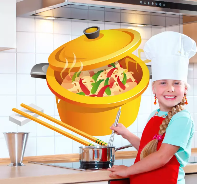 Pan oryantal gıda çıkartma - TenStickers