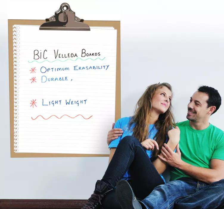 Pano beyaz tahta duvar sticker - TenStickers