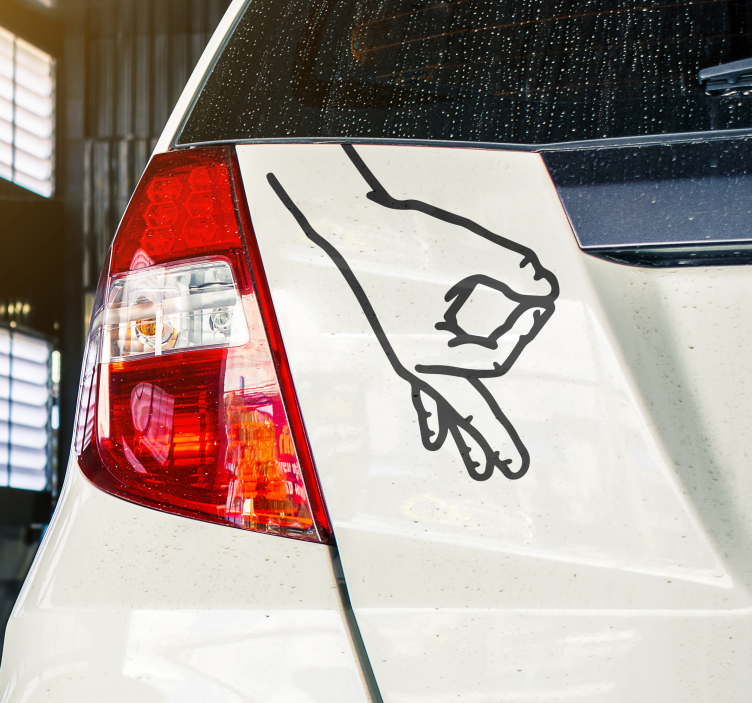 Parmaklar daire şeklinde hayvan çıkartması - TenStickers