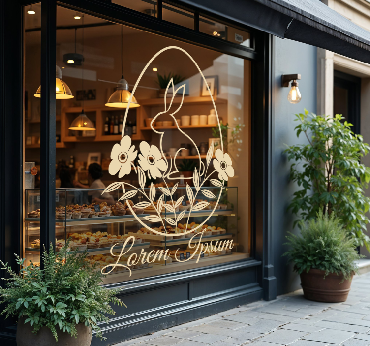 Paskalya günü özel metin hayvan çıkartması - TenStickers