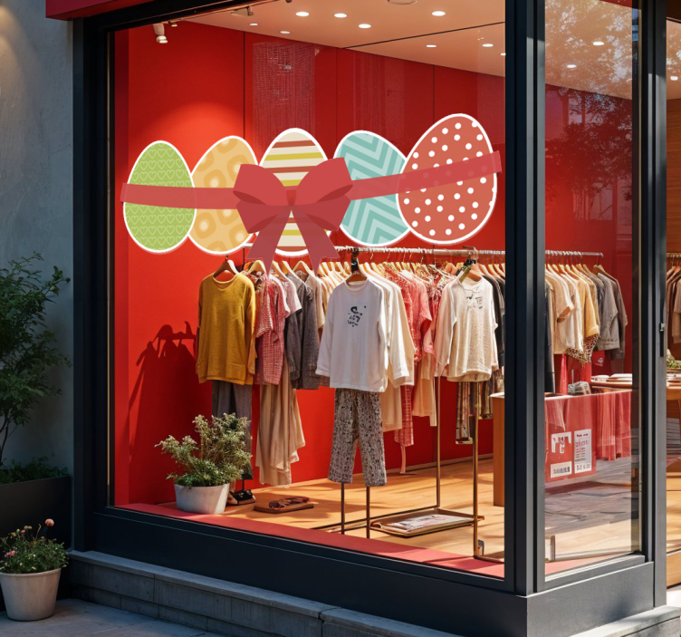 Paskalya yumurtaları ve kurdele hayvan çıkartması - TenStickers