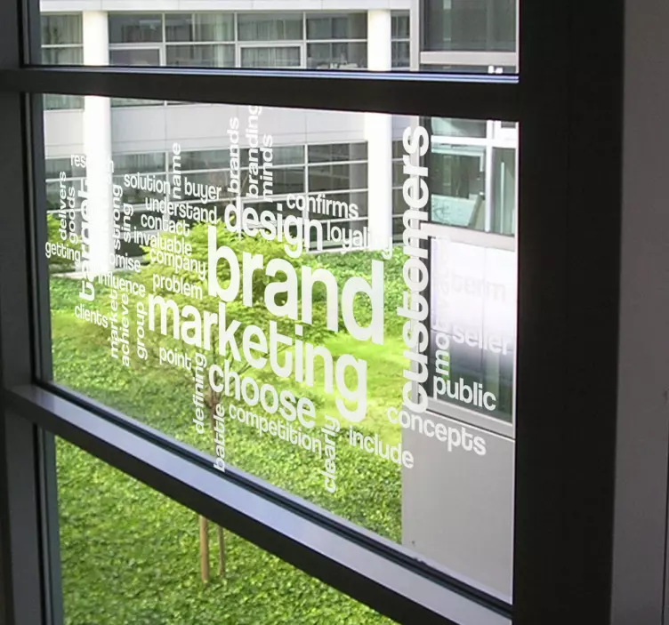 Pazarlama kavramı etiket - TenStickers