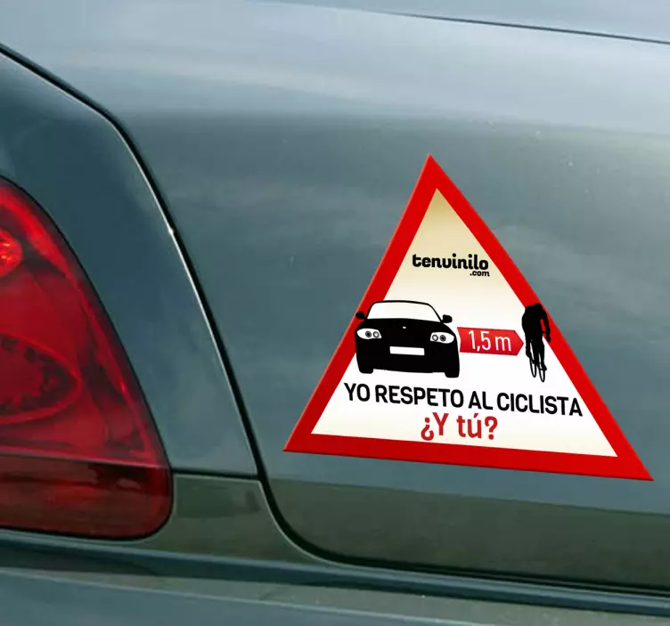 Pegatina respeto al ciclista hayvan çıkartması - TenStickers