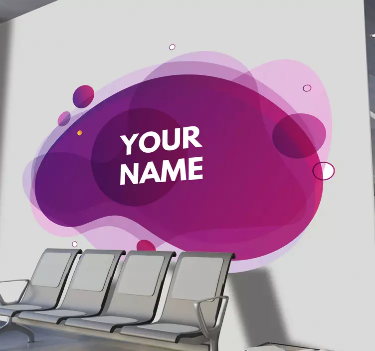 Pembe degrade sıvı kişiselleştirilmiş çıkartma - TenStickers