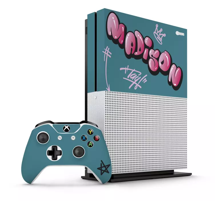 Pembe serin yazı grafiti xbox cilt - TenStickers