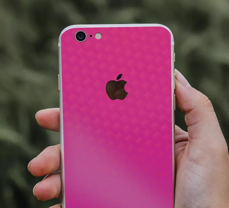Pembe karbon iphone çıkartması - TenStickers
