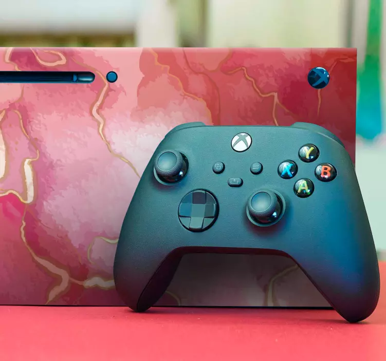 Pembe ve altın mermer efekti xbox dış görünümü - TenStickers