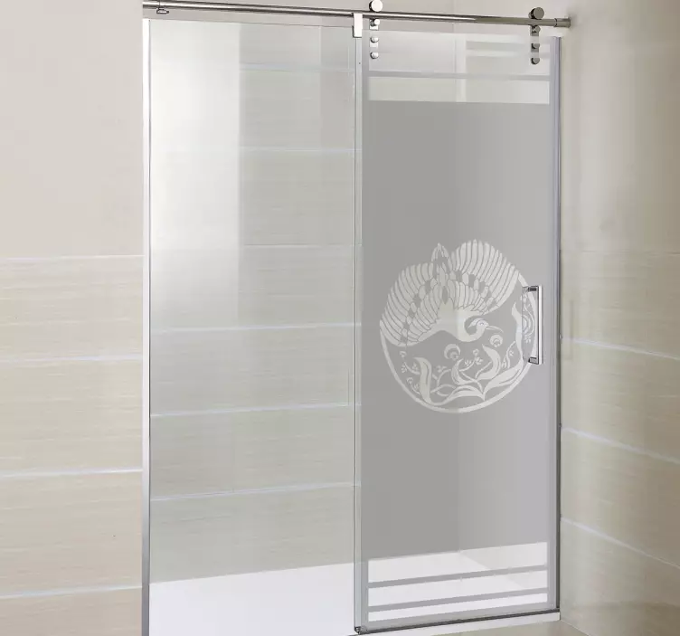 Phoenix sanat duş pencere çıkartması - TenStickers