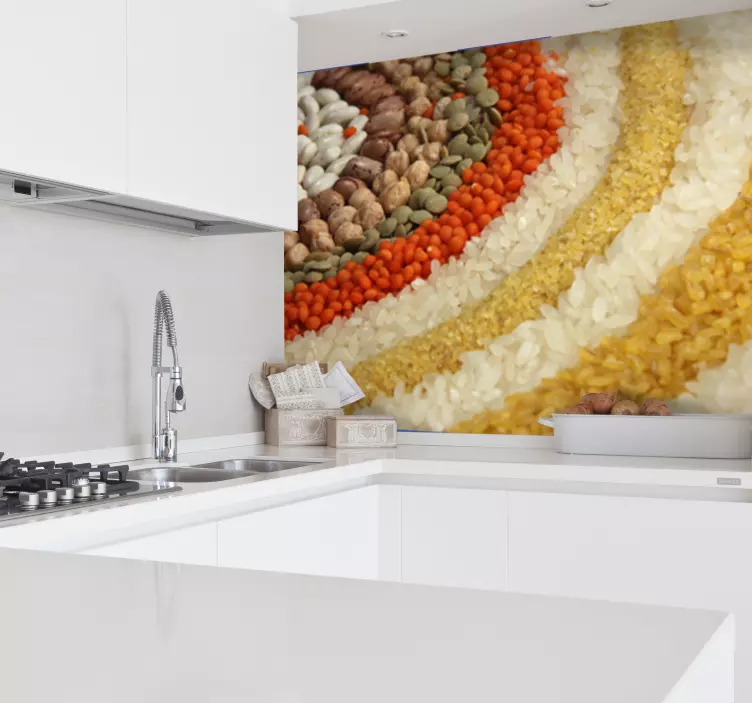 Pirinç fasulye ve mercimek fotoğrafçılık duvar resmi - TenStickers