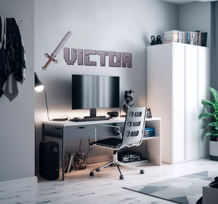 Pixel Kılıcı video oyunu sticker - TenStickers