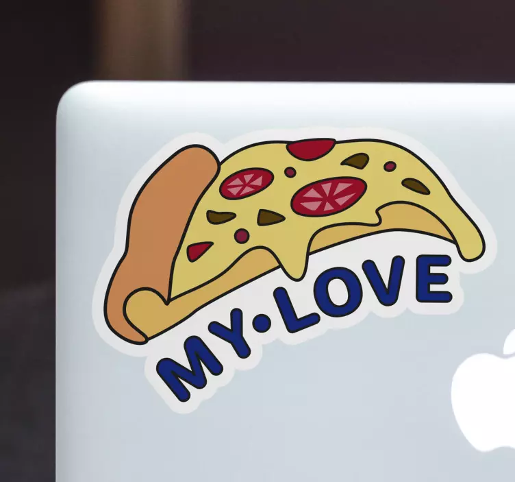 Pizza dizüstü vinil sticker - TenStickers