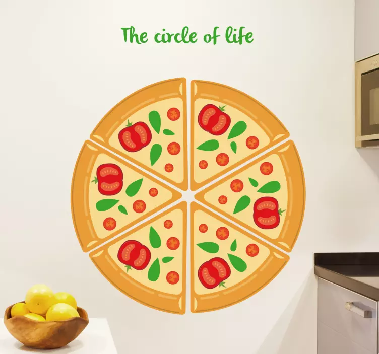 Pizza duvar sticker - TenStickers