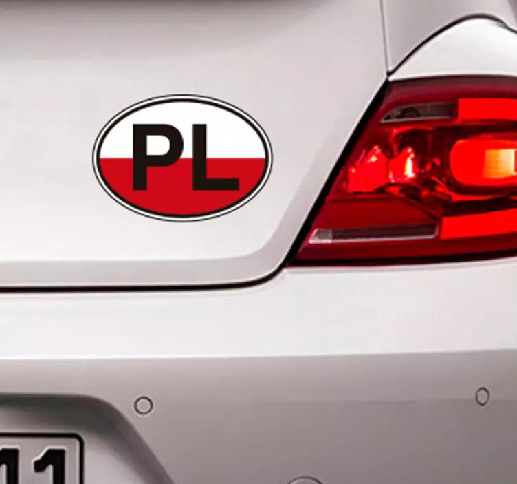 Pl bayrağı araba vinil sticker - TenStickers