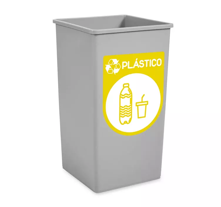 Plastik geri dönüşüm vinil işareti - TenStickers