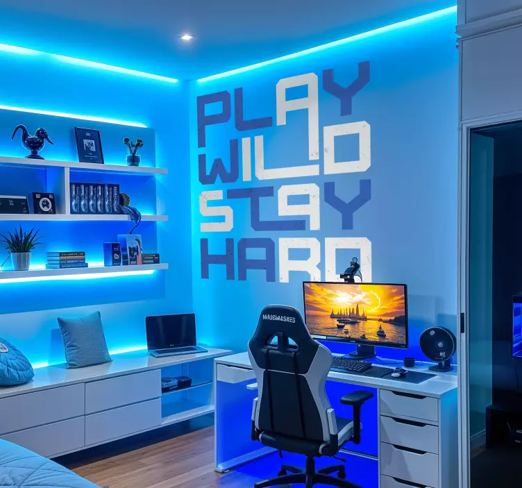 play hard video oyunu sticker - TenStickers