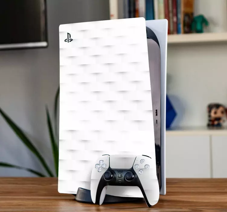 Poligonal kağıt stili arka plan ps5 çıkartması - TenStickers