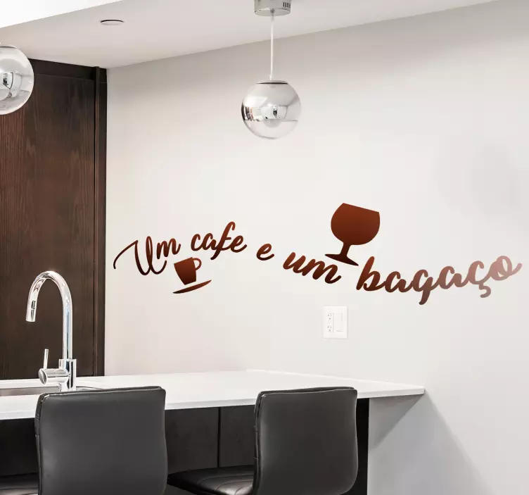 Portekizce içki çıkartma kahve metin - TenStickers