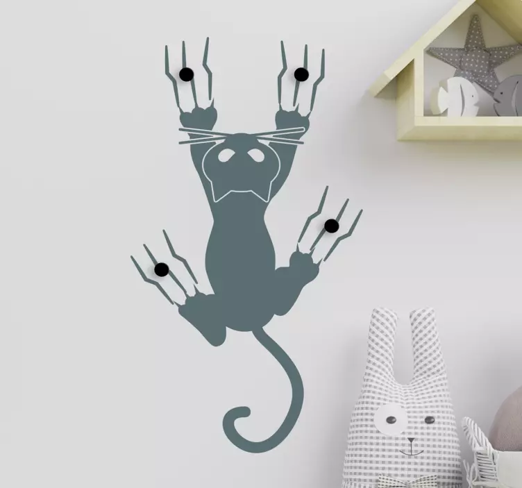 Portmanto kedi portmanto çıkartması - TenStickers