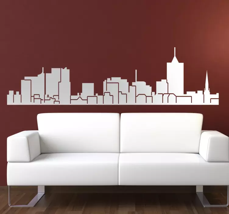 Poznan skyline siluet çıkartması - TenStickers
