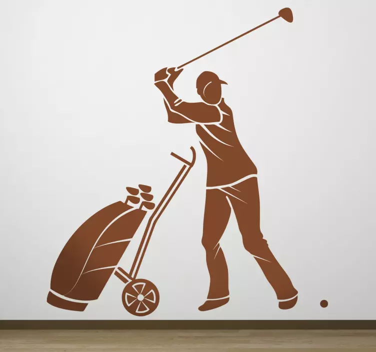 Profesyonel golfçü siluet çıkartma - TenStickers