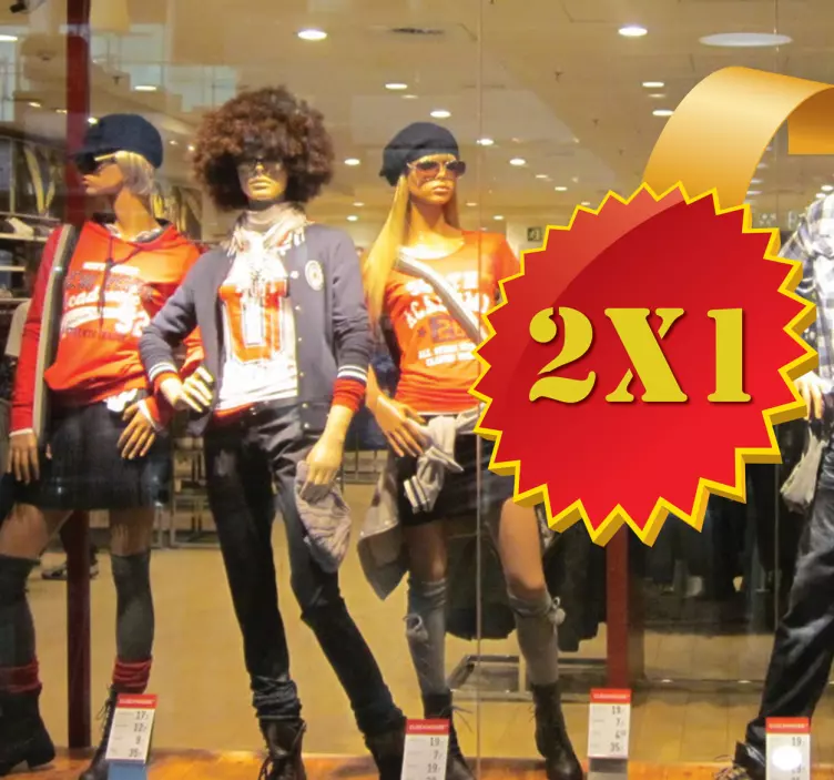 Promosyon 2x1 satış sticker - TenStickers