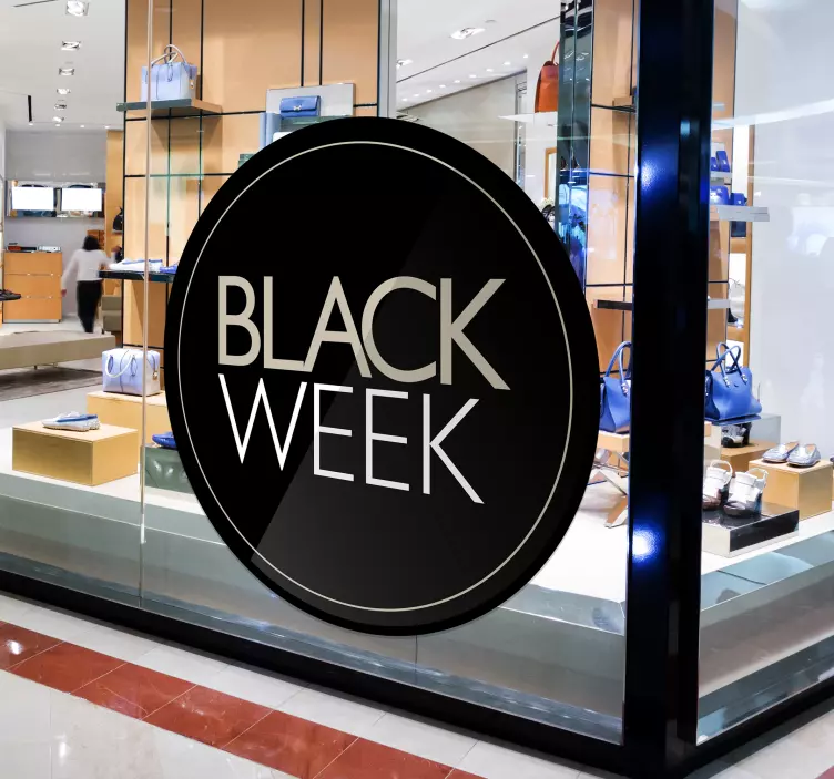 Promosyon siyah hafta satış sticker - TenStickers