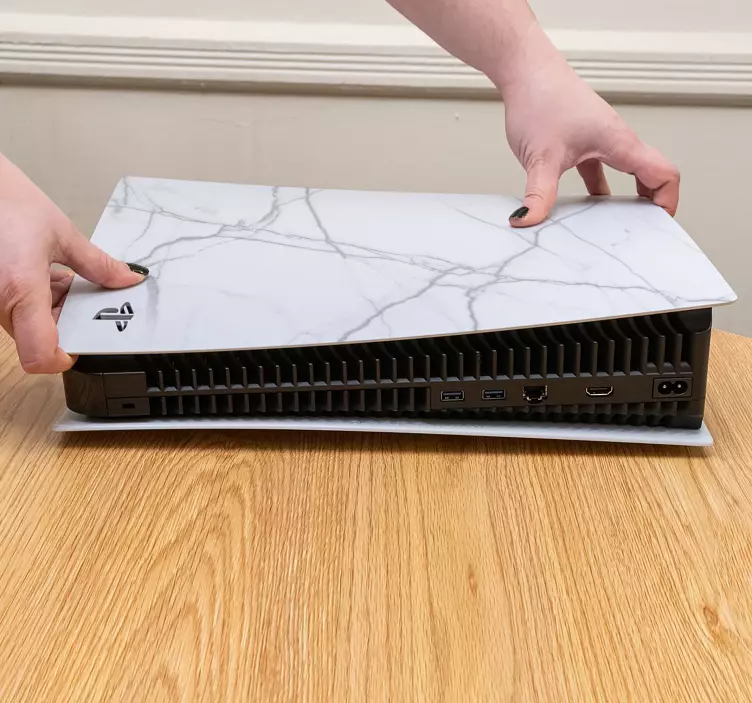 Ps5 orijinal beyaz mermer cilt - TenStickers