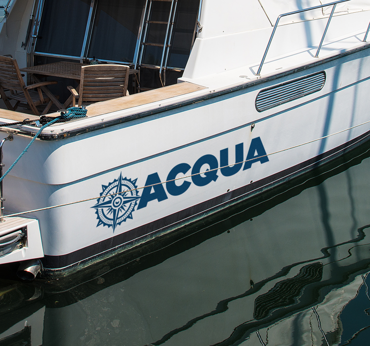 Pusula GülüPusula Gülü isim yazılı sticker - TenStickers